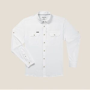 Poncho Outdoors Men's White Long Sleeve Shirt